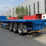 12m 3 Axle Flatbed Semi Trailer for Containers