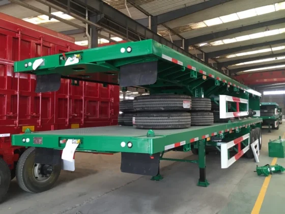2/3/4 Axles 20-80 Ton Flatbed Semi Trailer for Sale