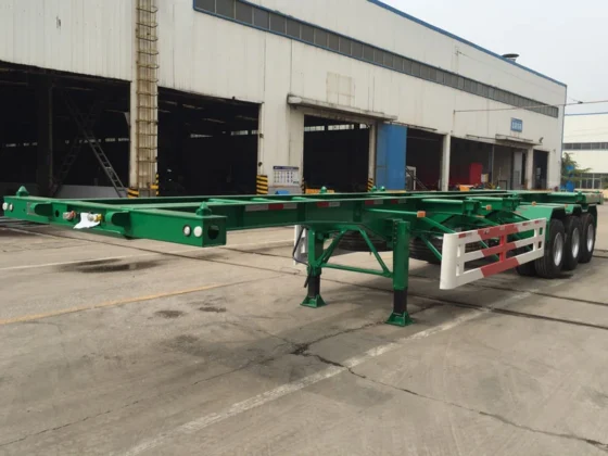 4-Axle 80 Ton 45ft Skeleton Container Trailer