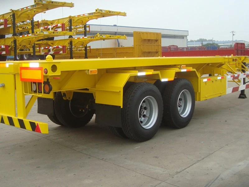 2-Axle 80 Ton 40ft Skeleton Container Trailer