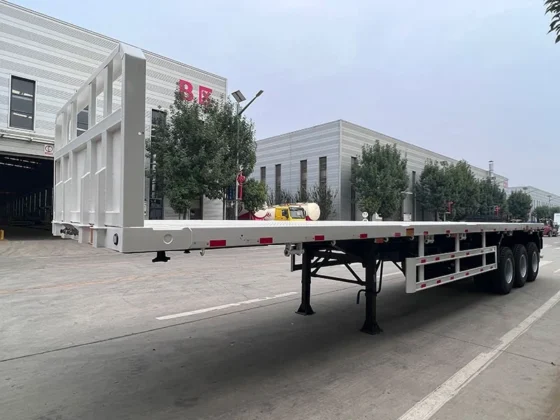 4-Axle 80 Ton 45ft Flatbed Trailer for Machinery