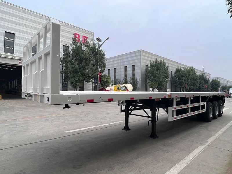 4-Axle 80 Ton 45ft Flatbed Trailer for Machinery