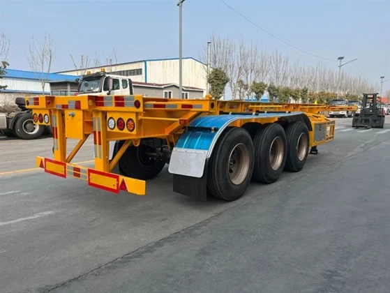 4-Axle 80 Ton 20ft Skeleton Container Trailer