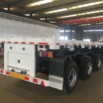 3 Axle 40ft Flatbed Semi Trailer With Twist Lock