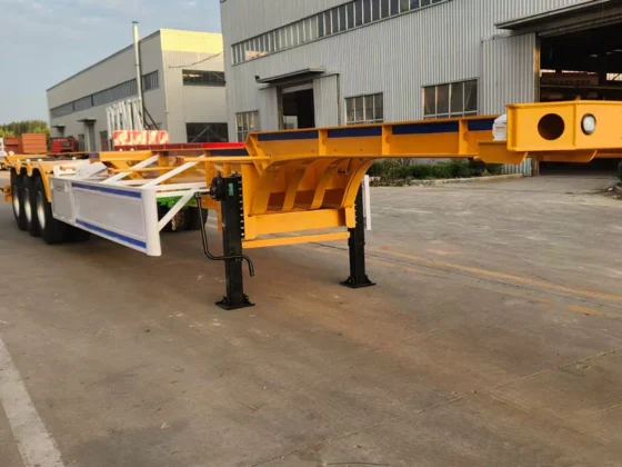 3 Axle 40ft Skeleton Semi Trailer For Africa