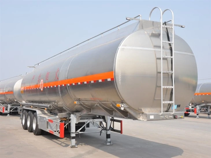 45000L Aluminum 3-Axle Tanker Trailer for Fuel