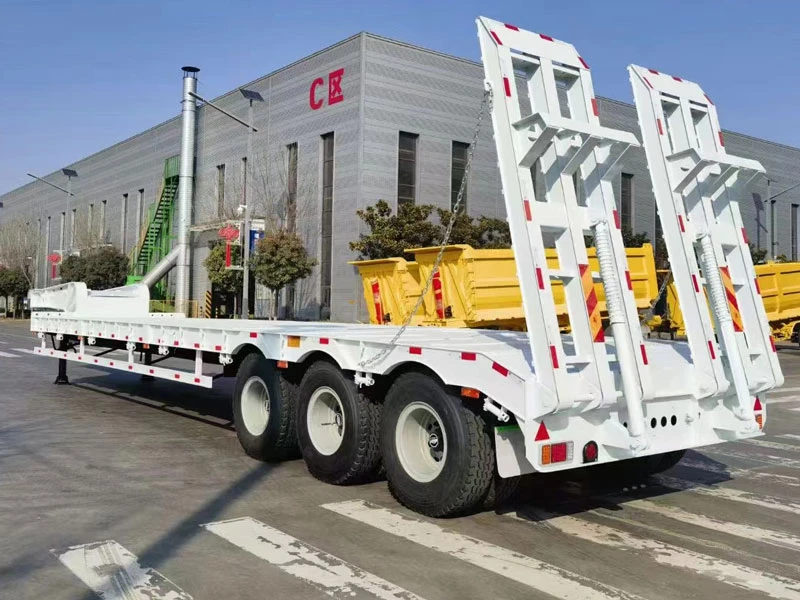 3-Axle 50 Ton Lowbed Trailer for Excavator