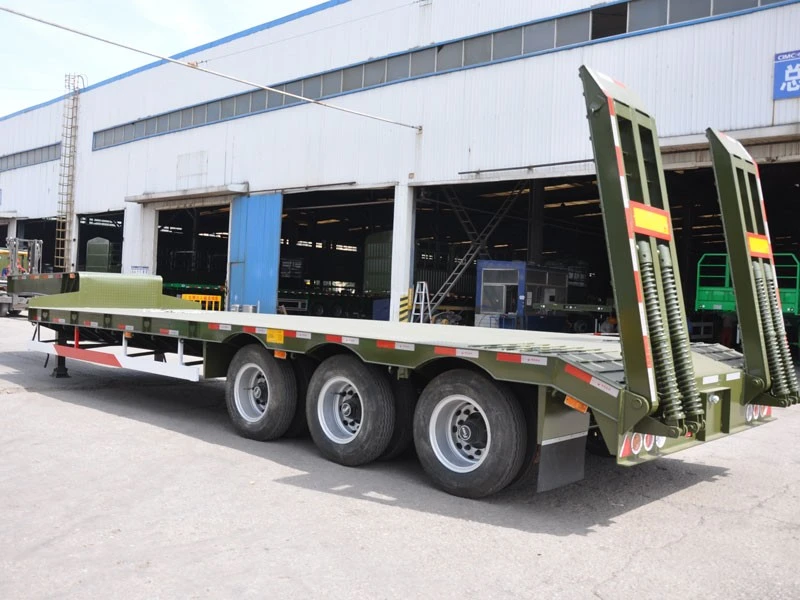 3-Axle 60 Ton Lowbed Trailer for Excavator