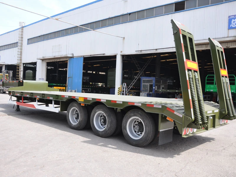 3-Axle 80 Ton Lowbed Trailer for Excavator