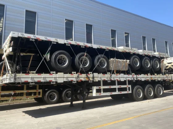 3 Axle Flatbed Semi Trailer 20-80 Ton for Africa