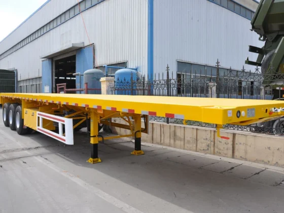 3-Axle 80 Ton 20ft Flatbed Trailer for Machinery