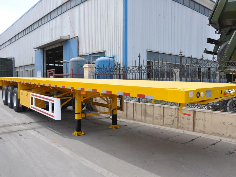 3-Axle 80 Ton 20ft Flatbed Trailer for Machinery