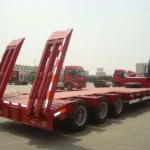 3 Axle Hydraulic Lowbed Semi Trailer for Sale