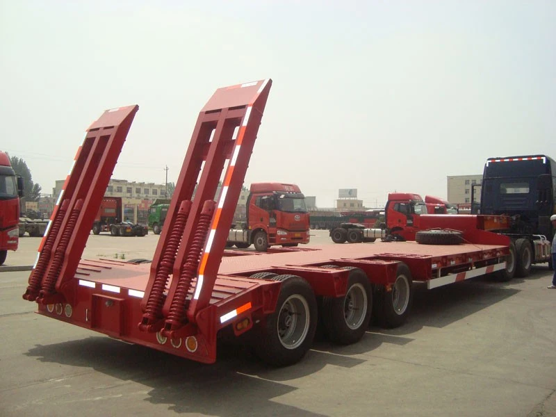 3 Axle Hydraulic Lowbed Semi Trailer for Sale