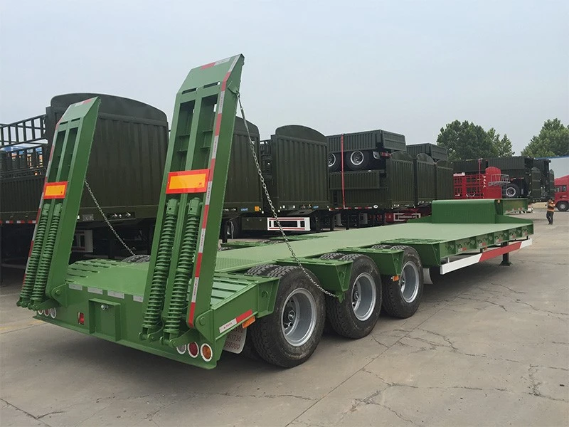 3 Axles 60 Ton Lowbed Semi Trailer for Sale