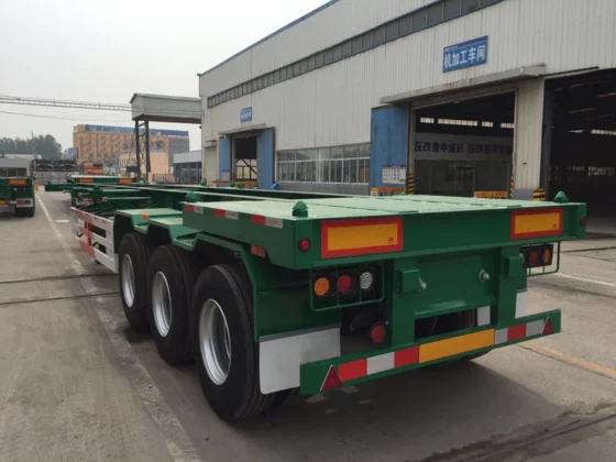 3-Axle Shipping Container Skeleton Trailer