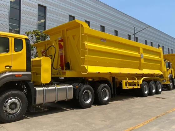 3 Axles 50 Ton End Dump Semi Trailer