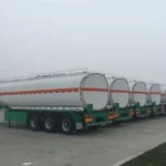Semi-remorque citerne à carburant en aluminium 55 m³ à 3 essieux