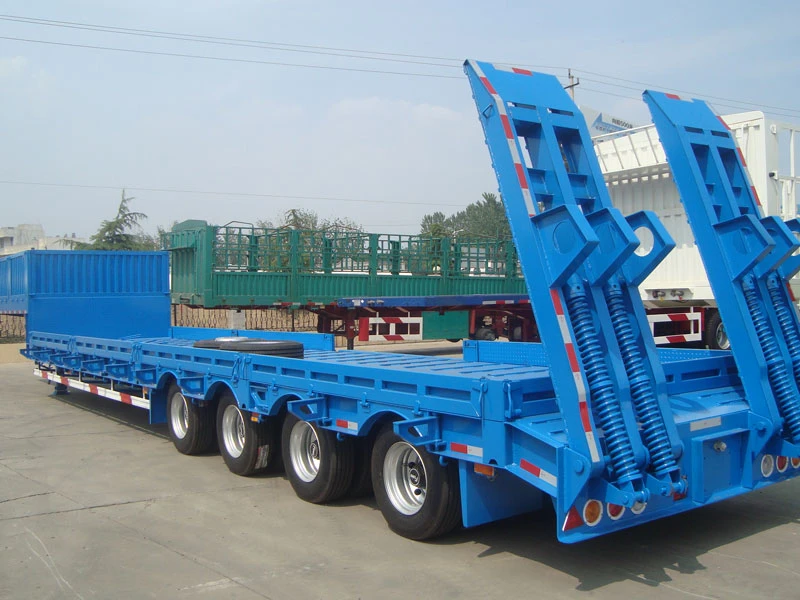 4 Axle 100 Ton Lowbed Semi Trailer for Sale