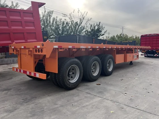 3-Axle 40ft Flatbed Trailer for Fuel
