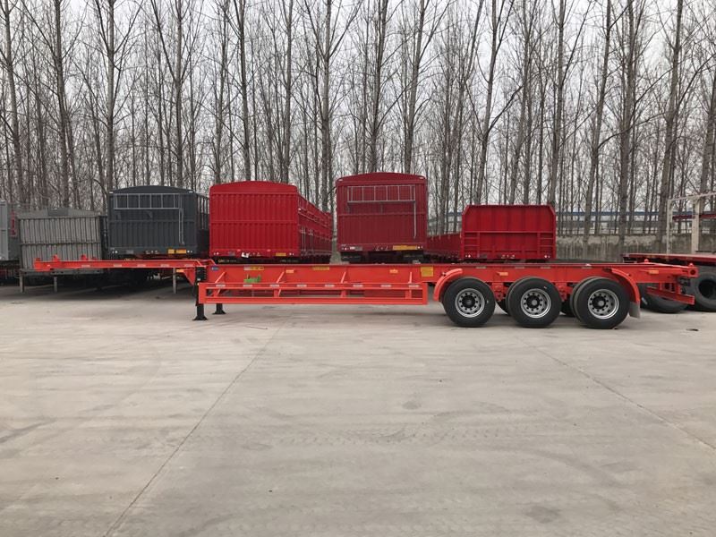 4-Axle 80 Ton 40ft Skeleton Container Trailer for Mining