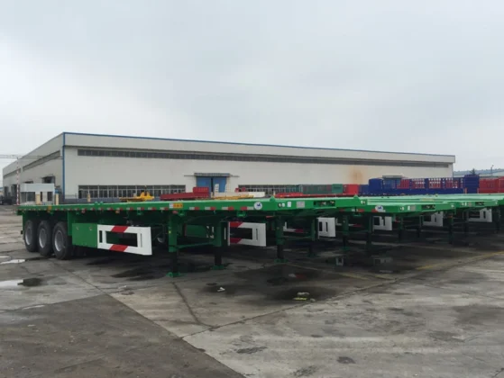 4-Axle 80 Ton 40ft Flatbed Trailer for Machinery