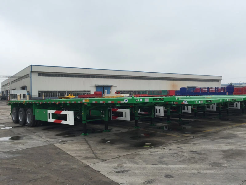 4-Axle 80 Ton 40ft Flatbed Trailer for Machinery