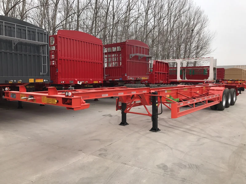 2-Axle 80 Ton 40ft Skeleton Container Trailer for Fuel