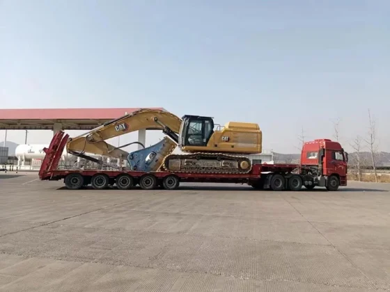 5 Axle 13-16m 100 Ton Lowbed Semi Trailer for Sale