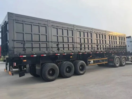 4-Axle 50 Ton Side Tipper Trailer for Cement