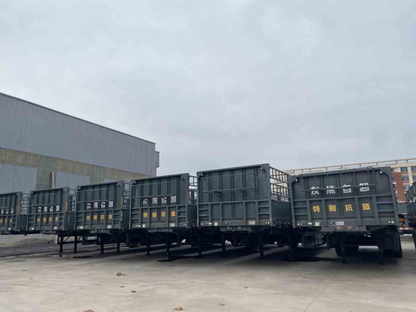 3 Axle Fence Semi Trailers Shipped to Mozambique