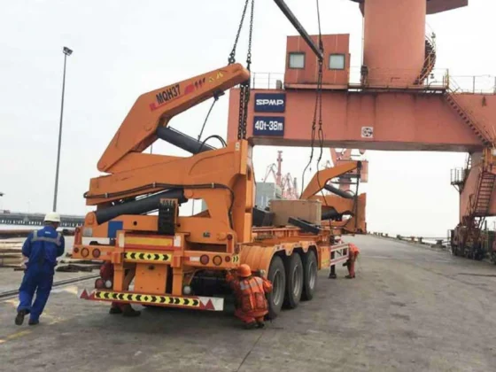 4-Axle 45ft Skeleton Container Trailer for Cement