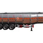 Semi-remorque citerne à carburant en aluminium 3 essieux 45 ft