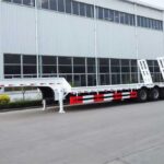 Gjysmërimorkio me platformë të ulët 3-Boshtore 120 Ton për Eskavator