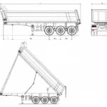 3-Axle 80 Ton Tipper Trailer