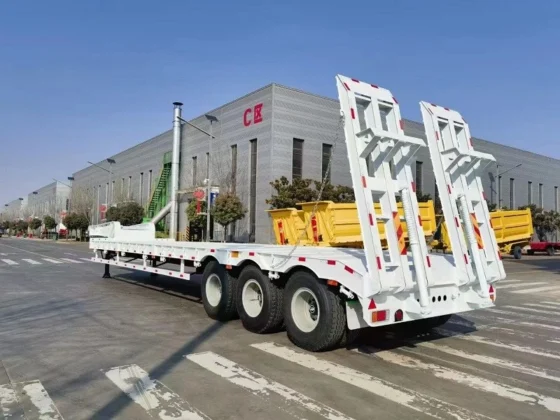 4-Axle 120 Ton Lowbed Trailer for Heavy Machinery