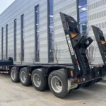 Gjysmërimorkio me shtrat të ulët 4-Bosht 120 Ton për Eskavator
