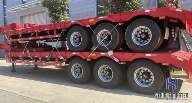 2-Axle 30 Ton 45ft Lowbed Trailer for Machinery