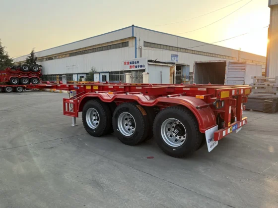 Skeleton Container Trailer for Shipping Container Transport