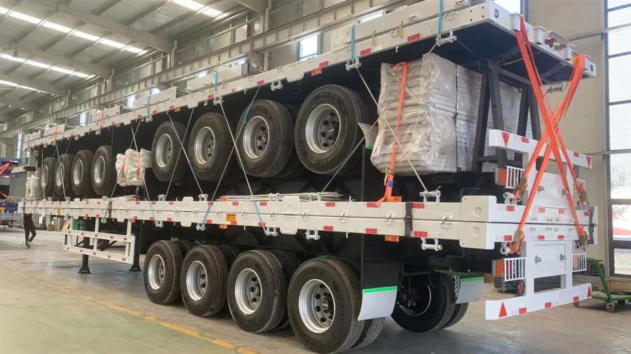 20-80 Ton 20/40/45ft Flatbed Semi Trailer for Sale