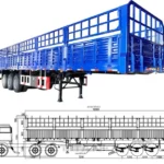 2-Axle 40 Ton Fence Trailer for Construction