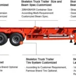 20ft/40ft/45ft Skeleton Semi Trailer