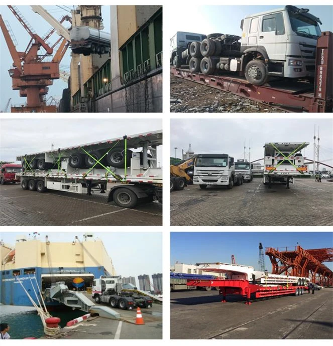 Collage of special trailer transport applications