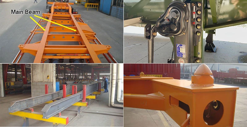 3 Axle 40ft Skeleton Semi Trailer for Africa