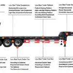 2-Axle 30 Ton 10ft Lowbed Trailer for Machinery