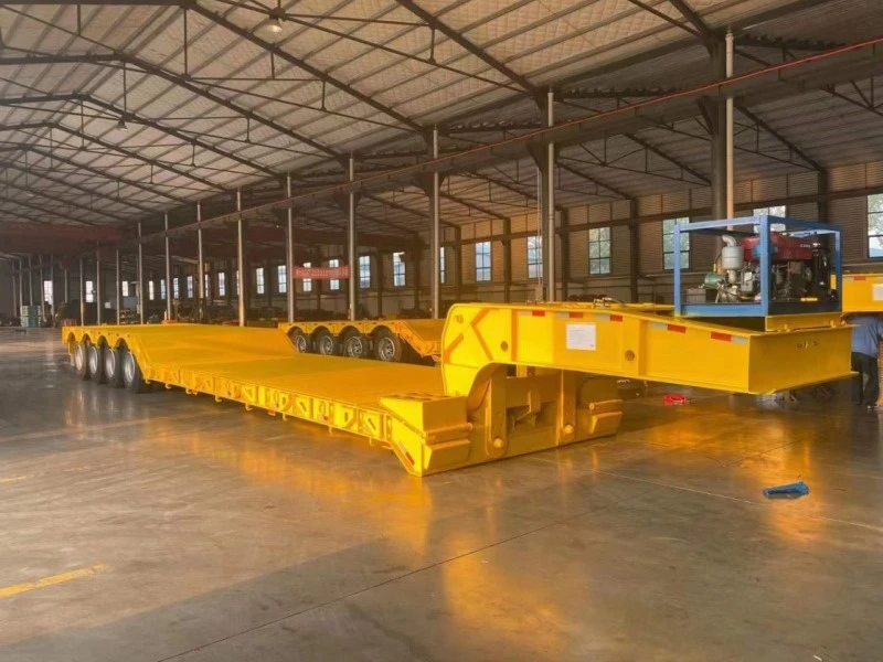 4 Axle Detachable Gooseneck Lowbed Semi Trailer 4 Axle Detachable Gooseneck Lowbed Semi Trailer
