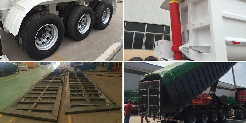 4 Axles Dump Semi Trailer for Sale