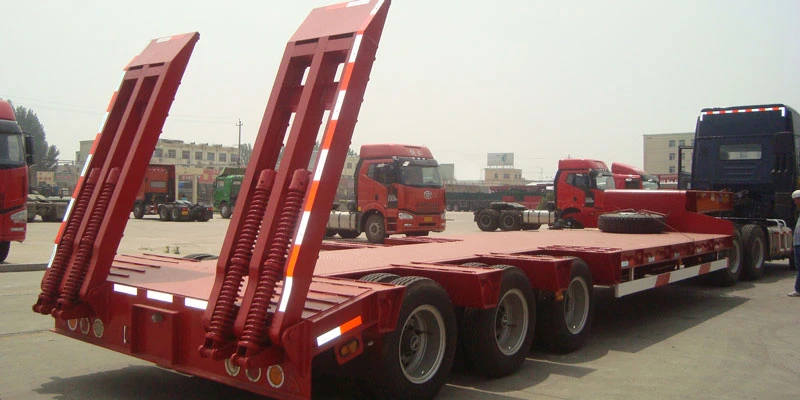 3 Axle Hydraulic Lowbed Semi Trailer for Sale 3 Axle Hydraulic Lowbed Semi Trailer for Sale