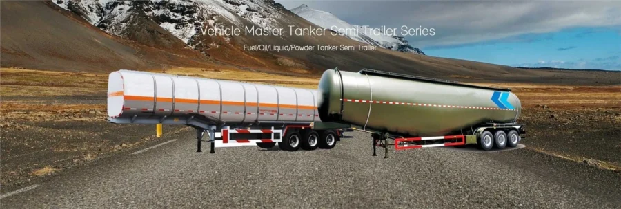 W-Shape 2-Compartment Bulk Cement Tanker Trailer