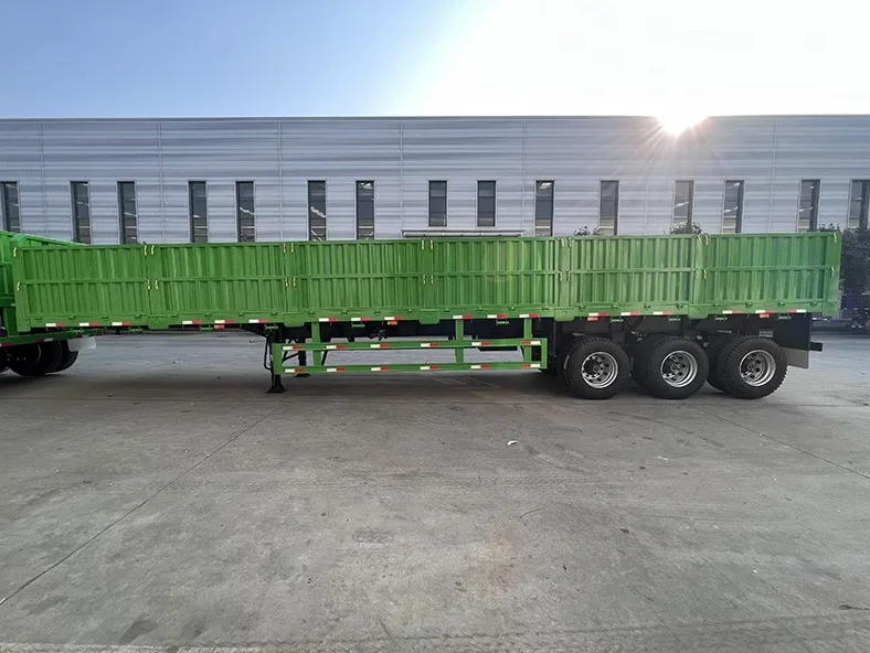 Side wall cargo semi trailer with removable high strength steel side boards for long distance freight